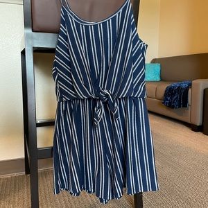 Blue striped romper!